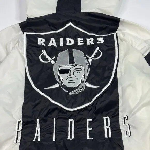 Vintage Oakland Raiders Anorak Jacket Size S NFL Apparel NWA Y2K